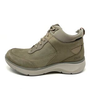 Clarks Wave 2.0 Mid Boots Sage Leather Women’s New Waterproof